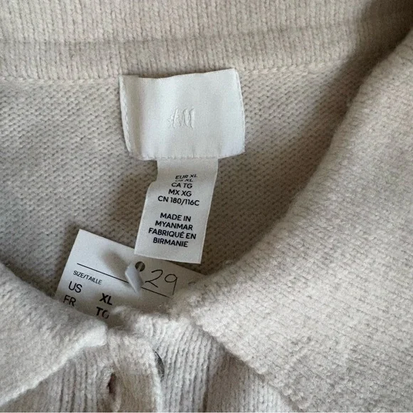 H&M Short Sleeved Cardigan with Collar - Picture 6 of 8